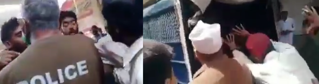 شاہی بازار بہاولپور کے دکانداروں کی پولیس اہلکاروں کیساتھ بدکلامی