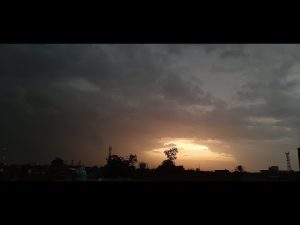 بہاولپور میں بارش کے بعد غروب آفتاب کا منظر