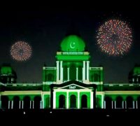 بہاولپور میں جشن آزادی کے موقع پر آتش بازی کا مظاہرہ